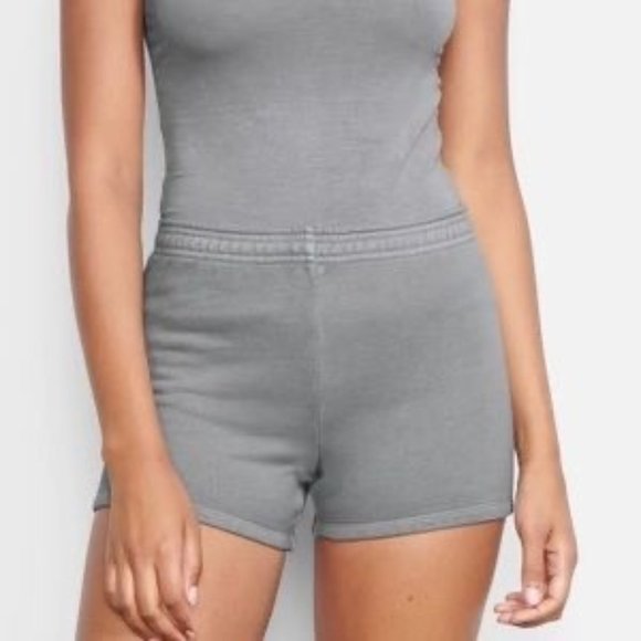 SKIMS Outdoor Fleece Shorts Pacific 100% Cotton Womens 4X - Picture 1 of 14